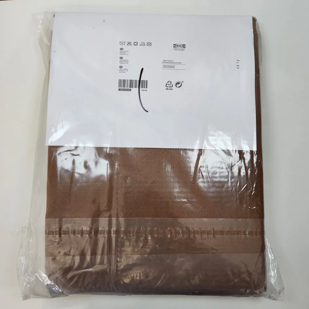 NEW Ikea Revlummer Brown Curtains 1 Pair (2 Panels) 55